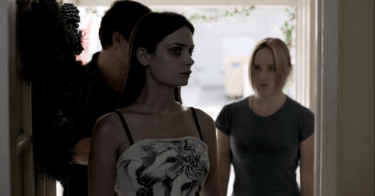 The clairvoyant girl wears horse tube tops. Wonderful.