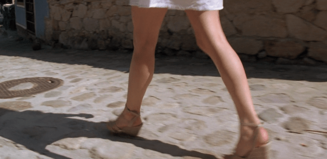 Girl- you didn't think to pack sneakers? Flats? Anything but those?