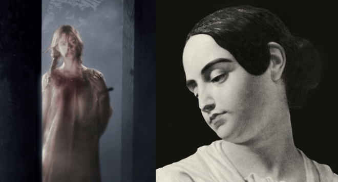 "Twixt" Virginia (left) and Virginia Clemm Poe (right) for comparison. Close enough.