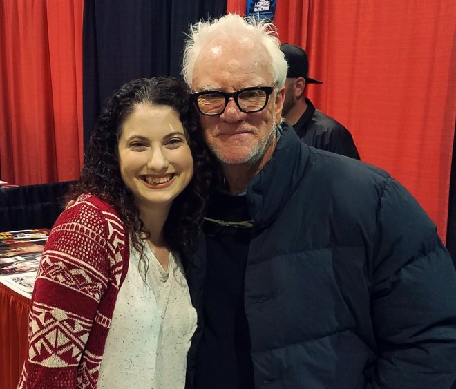 DeLarge Family Reunion! Malcolm McDowell and I at Rock & Shock 2016.